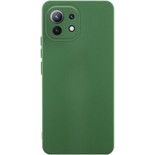 Чехол Silicone Cover Lakshmi Full Camera (AA) для Xiaomi Mi 11 Lite Зеленый / Dark green