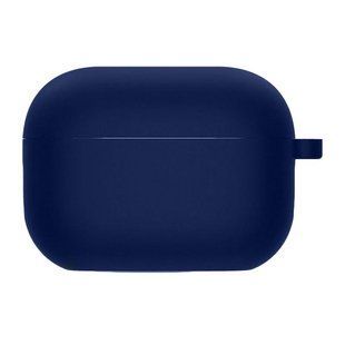 Уценка Силиконовый футляр с микрофиброй для наушников Airpods Pro Поврежденная упаковка / Темно-синий /Midnight blue