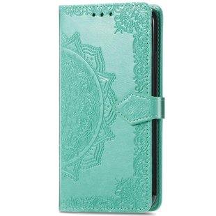 Кожаный чехол (книжка) Art Case с визитницей для Samsung A750 Galaxy A7 (2018) Бирюзовый