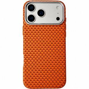 Чехол TPU+PC KVZV Triangular Pattern with Magnetic Fit для Apple iPhone 17 Pro Max / 18 Pro Max 6.9 Orange