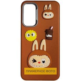 Чехол TPU Leather Toys для Xiaomi Poco X6 / Note 13 Pro 5G Labubu / Brown