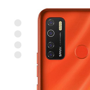 Гибкое защитное стекло 0.18mm на камеру (тех.пак) для TECNO Spark 5 Pro Прозрачный