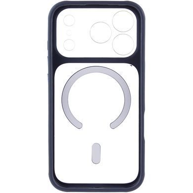 Чехол TPU+PC GETMAN Moon Clear with MagSafe для Apple iPhone 17 Pro (6.3") Blue