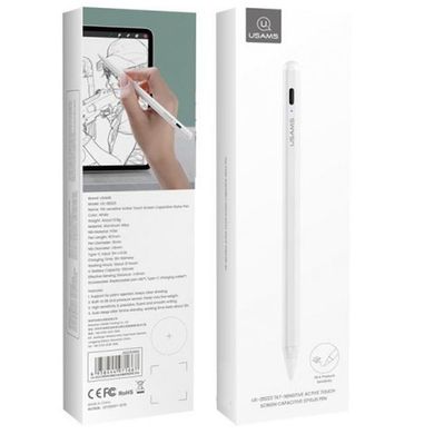 Уценка Стилус Usams US-ZB223 Tilt-sensitive Active Touch Capacitive for iPad Вскрытая упаковка / White