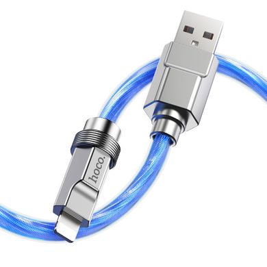 Дата кабель Hoco U113 Solid 2.4A USB to Lightning (1m) Blue