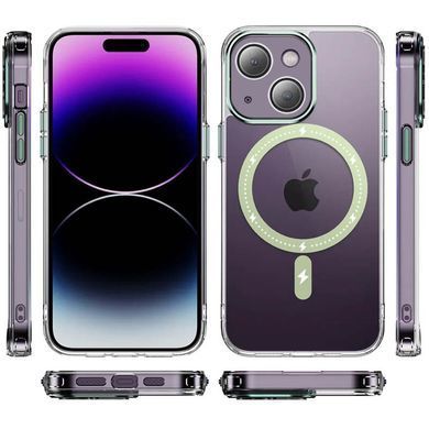 Чехол TPU+PC Colorful with Magnetic Fit для Apple iPhone 13 (6.1") Green