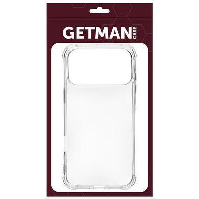 TPU чехол GETMAN Ease logo усиленные углы для Apple iPhone 17 Pro Max (6.9") Бесцветный (прозрачный)