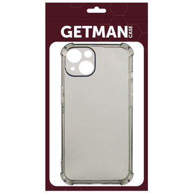 TPU чохол GETMAN Ease logo посилені кути для Apple iPhone 13 mini (5.4") Сірий (прозорий)