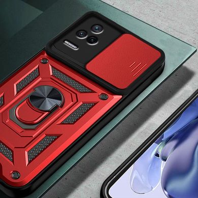 Ударостійкий чохол Camshield Serge Ring для Xiaomi Poco F4 Червоний