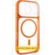 Чохол TPU+PC GETMAN Moon Clear with MagSafe для Apple iPhone 16 Pro (6.3") Orange