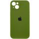 Чехол Silicone Case Full Camera Protective (AA) для Apple iPhone 15 Plus (6.7") Зеленый / Dark Olive фото 1