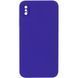 Silicone Case Square Full Camera Protective (AA) NOLOGO для Apple iPhone X / XS (5.8") Фиолетовый / Ultra Violet