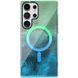 Чохол TPU Shiny Mountain Magnetic Fit для Samsung Galaxy S25 Ultra Green / Blue фото 1