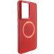 TPU чехол Bonbon Metal Style with MagSafe для Samsung Galaxy S21 Ultra Красный / Red фото 1