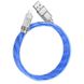 Дата кабель Hoco U113 Solid 2.4A USB to Lightning (1m) Blue фото 2