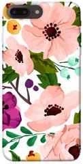 Чехол itsPrint Акварельные цветы для Apple iPhone 7 plus / 8 plus (5.5")