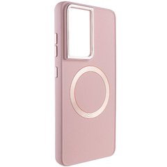 TPU чохол Bonbon Metal Style with MagSafe для Samsung Galaxy S21 Ultra Рожевий / Light Pink