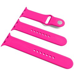 Силіконовий ремінець для Apple Watch Sport Band 38 / 40 / 41 (S/M & M/L) 3pcs Рожевий / Barbie pink