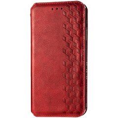 Кожаный чехол книжка GETMAN Cubic (PU) для Xiaomi Redmi 9A Красный