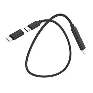 Уценка Дата кабель Hoco U86 "Treasure" 6in1 (0.28М) Дефект упаковки / Черный