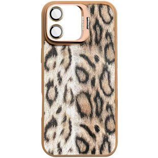 Чехол TPU+PC Wild Leopard with Magnetic Fit and Lens для Apple iPhone 17 (6.3") Brown