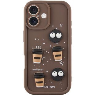 Чехол TPU Toys Case для Apple iPhone 16 (6.1") Brown / Always Happy