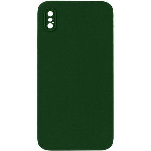 Чехол Silk Square Full Camera Protective (AA) NO LOGO для Apple iPhone X / XS (5.8") Зеленый / Army green