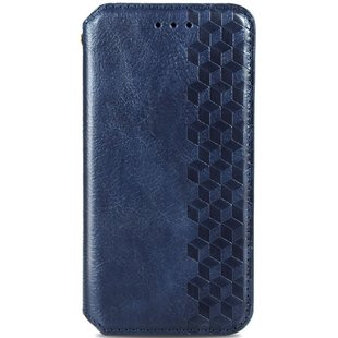 Кожаный чехол книжка GETMAN Cubic (PU) для Xiaomi 11T / 11T Pro Синий