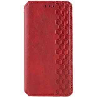 Кожаный чехол-книжка GETMAN Cubic (PU) для Samsung Galaxy A07 Красный