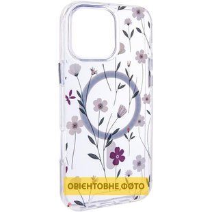 TPU+PC чехол Clear Garden with MagSafe для Apple iPhone 17 Air (6.5") Cherry Petal