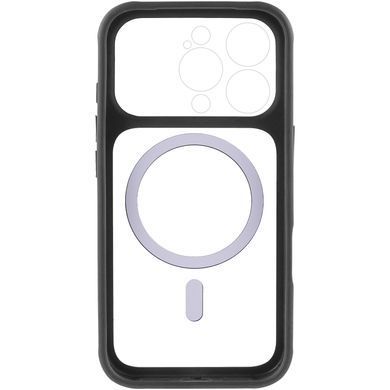 Чехол TPU+PC GETMAN Moon Clear with MagSafe для Apple iPhone 16 Pro Max (6.9") Black