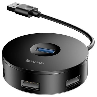 Перехідник HUB Baseus Round Box USB to USB 3.0 + 3USB 2.0 (CAHUB-F) Чорний