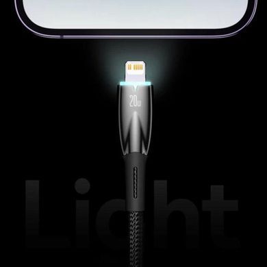 Дата кабель Baseus Glimmer Series Fast Charging Data Cable Type-C to Lightning 20W 1m (CADH000001) Black