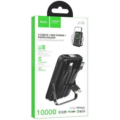 Уцінка Портативний ЗП Power Bank Hoco J135 Rico 22.5W+PD20W з БЗП 10000 mAh М'ята упаковка / Black