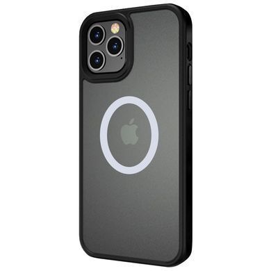 TPU+PC чохол Metal Buttons with Magnetic Fit для Apple iPhone 12 Pro Max (6.7") Чорний / Black