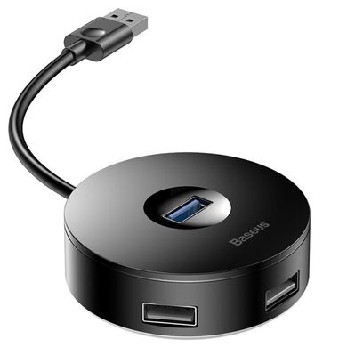 Переходник HUB Baseus Round Box USB to USB 3.0 + 3USB 2.0 (CAHUB-F) Черный