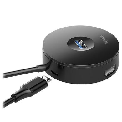 Перехідник HUB Baseus Round Box USB to USB 3.0 + 3USB 2.0 (CAHUB-F) Чорний