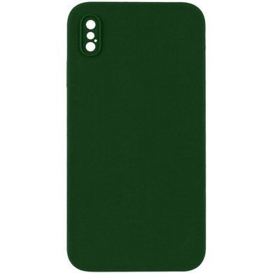 Чехол Silk Square Full Camera Protective (AA) NO LOGO для Apple iPhone X / XS (5.8") Зеленый / Army green