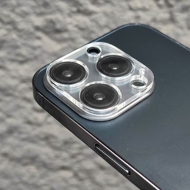 Защитное стекло на камеру Full Block (тех.пак) для Apple iPhone 15 Pro (6.1") / 15 Pro Max (6.7") Прозрачный