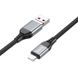 Дата кабель Hoco U128 Viking 2in1 USB/Type-C to Lightning (1m) Black фото 2
