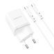 СЗУ Borofone BN7 PD20W+QC3.0 (1USB-A/1C) + кабель Type-C to Type-C White фото 4