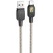 Дата кабель Hoco U124 Stone silicone power-off USB to Type-C (1.2m) Black фото 1