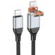 Дата кабель Hoco U128 Viking 2in1 USB/Type-C to Lightning (1m) Black фото 1