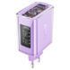 СЗУ Acefast A45 Exploration series PD65W GaN (2*USB-C+USB-A) Purple alfalfa фото 1