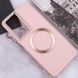 TPU чохол Bonbon Metal Style with MagSafe для Samsung Galaxy S21 Ultra Рожевий / Light Pink фото 4