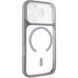 Чехол TPU+PC GETMAN Moon Clear with MagSafe для Apple iPhone 17 Pro (6.3") Grey