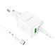 СЗУ Borofone BN7 PD20W+QC3.0 (1USB-A/1C) + кабель Type-C to Type-C White фото 3