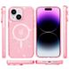 Чехол TPU Galaxy Sparkle (MagFit) для Apple iPhone 15 (6.1") Pink+Glitter фото 2