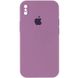 Чохол Silicone Case Square Full Camera Protective (AA) для Apple iPhone XS Max (6.5") Ліловий / Lilac Pride