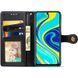 Шкіряний чохол книжка GETMAN Gallant (PU) для Xiaomi Redmi Note 9s / Note 9 Pro / Note 9 Pro Max Чорний фото 6